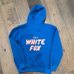 White Fox Blue Hoodie Small/Medium